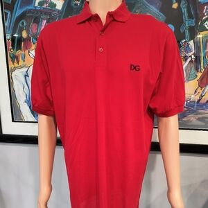 Dolce & Gabbana Red Polo Shirt